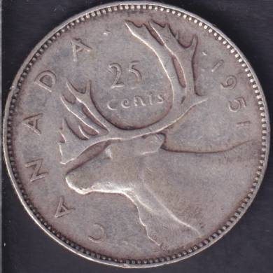 1951 - Fine - Canada 25 Cents