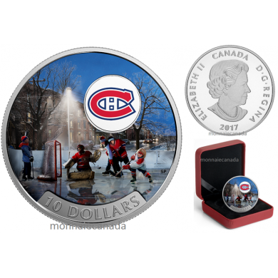 2017 - $10 - 1/2 oz. Pure Silver Coloured Coin  Passion to Play: Montreal Canadiens