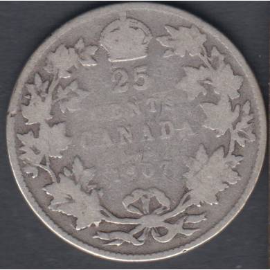 1907 - VG - Canada 25 Cents