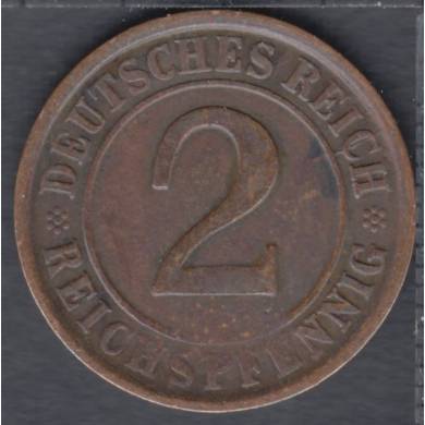 1924 D - 2 Reichspfennig - Germany