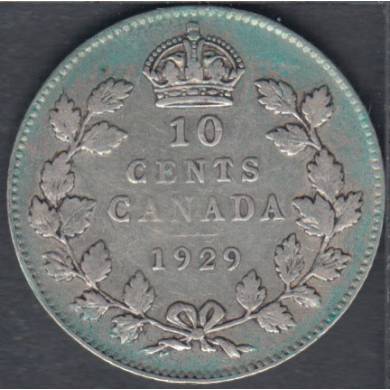 1929 - F/VF - Canada 10 Cents