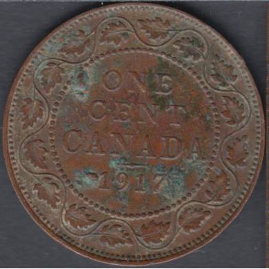 1917 - VF - Stained - Canada Large Cent