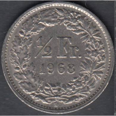 1968 B - 1/2 Franc - Switzerland
