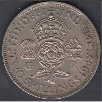 1947 - Florin (Two Shillings) - VF - Grande  Bretagne