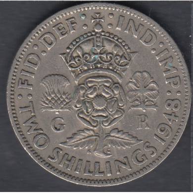 1948 - Florin (Two Shillings) - Grande  Bretagne