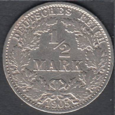 1905 A - 1/2 Mark - Germany