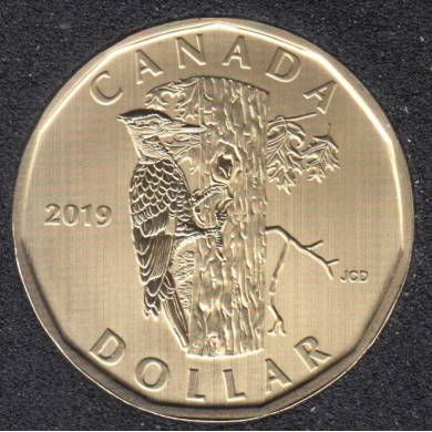 2019 - Specimen - The Pileated Woodpecker - Canada Dollar
