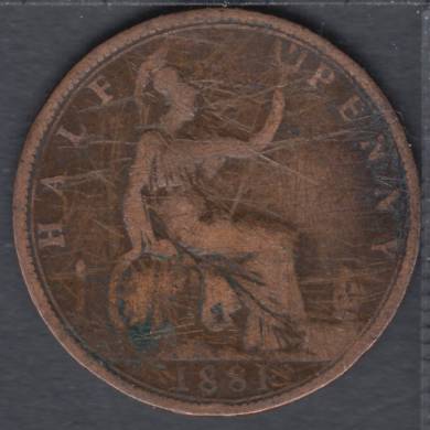 1881 - Half Penny - Grande Bretagne