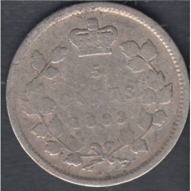 1893 - VG - Canada 5 Cents