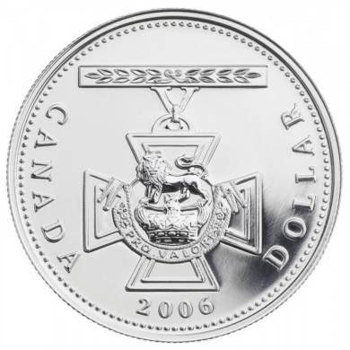 2006 Canada $1 Victoria Cross Brilliant Uncirc. Fine Silver Dollar - TAX EXEMPT
