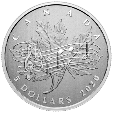2020 - $5 - 1/4 oz. Pure Silver Coin - Moments to Hold: 40th Anniversary of the National Anthem Act