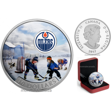 2017 - $10 - 1/2 oz. Pure Silver Coloured Coin  Passion to Play: Edmonton Oilers