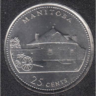 1992 - #4 B.Unc - Manitoba - Canada 25 Cents
