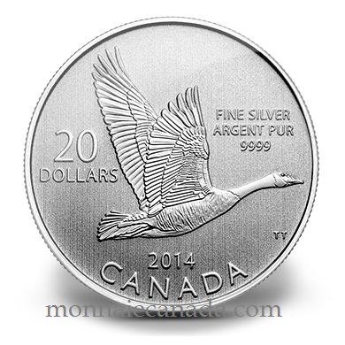 2014 Canada $20 for $20 Fine Silver Coin -  Goose - No Tax