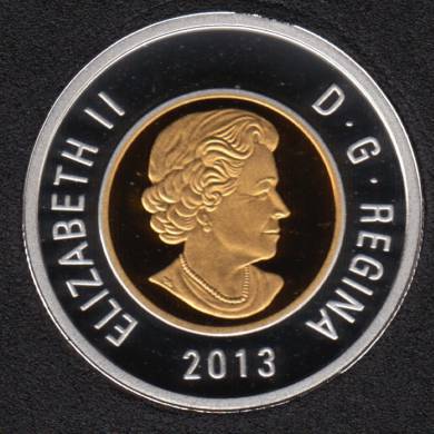 2013 - Proof - Fine Silver - Gold Plated - Canada 2 Dollar