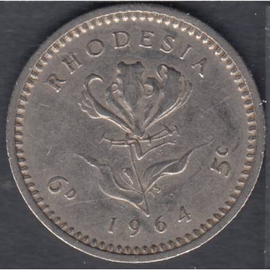 1964 - 6 Pence = 5 Cents - Rhodesia