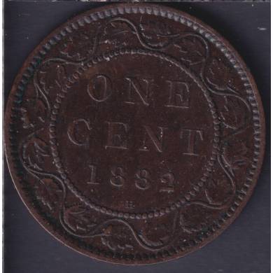 1882 H - VF/EF - Obverse #2 - Canada Large Cent