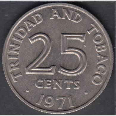 1971 - 25 Cent - Unc - Trinidad & Tobago