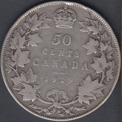 1919 - VG/F - Canada 50 Cents