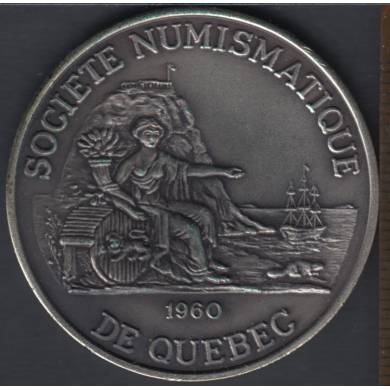 Quebec Socit Numismatique - 1984  - 24 Expo. - Plaqu Argent - 150 pcs  - $2 Dollar de Commerce