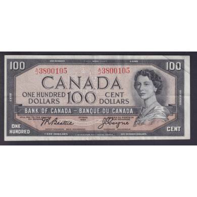 1954 $100 Dollars - EF - Beattie Coyne - Préfixe A/J