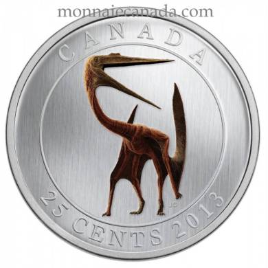 2013 - 25 Cents - Quetzalcoatlus - Prehistoric Creature - Coloured Glow-in-the-dark Coin