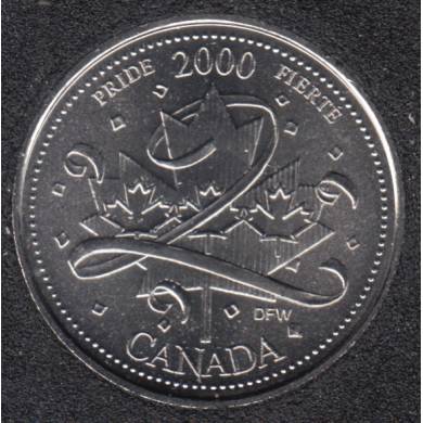 2000 - #1 B.Unc - Fierté - Canada 25 Cents