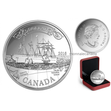 2016 - $1.00 -Dollar preuve numismatique en argent fin  150e anniversaire du cble transatlantique