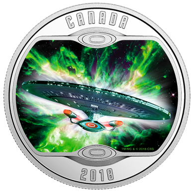 2018 - $10 - Star Trek: The Next Generation - Pure Silver Coloured Coin