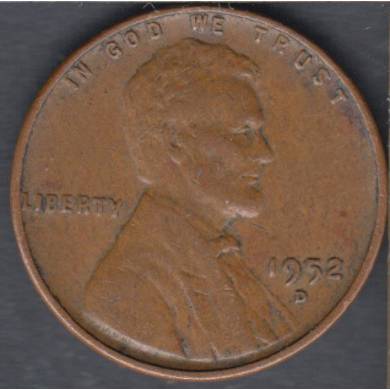 1952 D - VF EF - Lincoln Small Cent