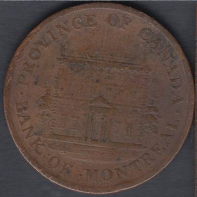 1844 - VG - Half Penny Token Bank of Montreal - Province of Canada - PC-1B5