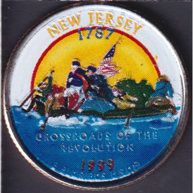 1999 P - New Jersey - Coloré - 25 Cents USA