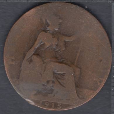 1915 - Half Penny - Pli - Grande Bretagne