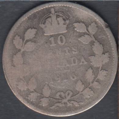 1916 - VG - Bent - Canada 10 Cents