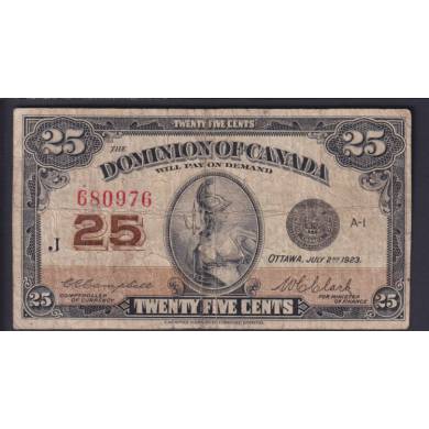 1923 - 25 Cents Shinplaster - Fine