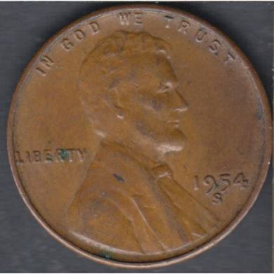 1954 S - VF EF - Lincoln Small Cent