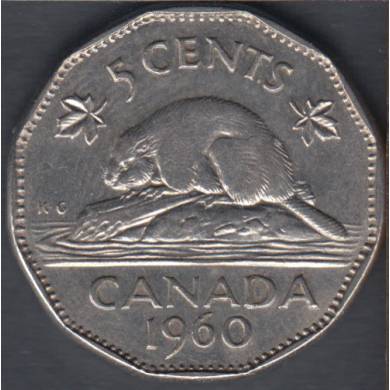 1960 - Double '19' - Canada 5 Cents