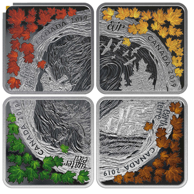 2019 - $3 - Pure Silver 4 Coins Set - The Elements