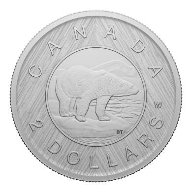 2023 - $2 - Pure 1oz Silver Coin – Tribute: W Mint Mark – Polar Bear