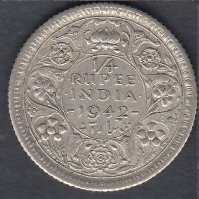 1942 - 1/4 Rupee - Inde Britannique