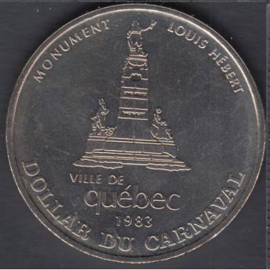 Quebec - 1983 Carnival of Quebec - Eff. 1974 / Monument Louis Hebert - Trade Dollar