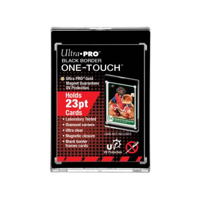 One Touch Black Border - Hold 23 Pt Cards - Magnetic Closure - Ultra-Pro