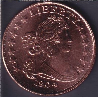 1804 Draped Bust Dollar - 1 oz .999 Cuivre Fin