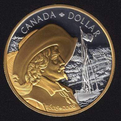 2008 - Proof - Argent - Plaqué Or - Canada Dollar
