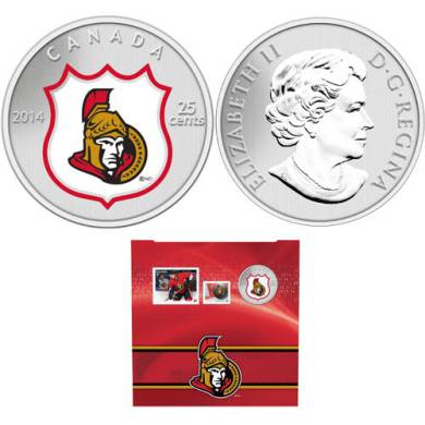 2014 - NHL Coin and Stamp Gift Set - Ottawa Senators