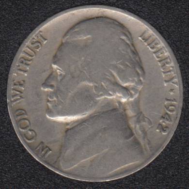 1942 - Fine -Jefferson - 5 Cents