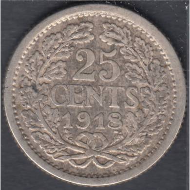 1918 - 25 Cents - Netherlands
