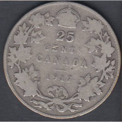 1917 - VG - Canada 25 Cents