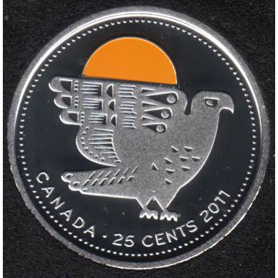 2011 - Proof - Falcon Col. - Silver - Canada 25 Cents