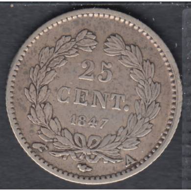 1847 A - 25 Centimes - France